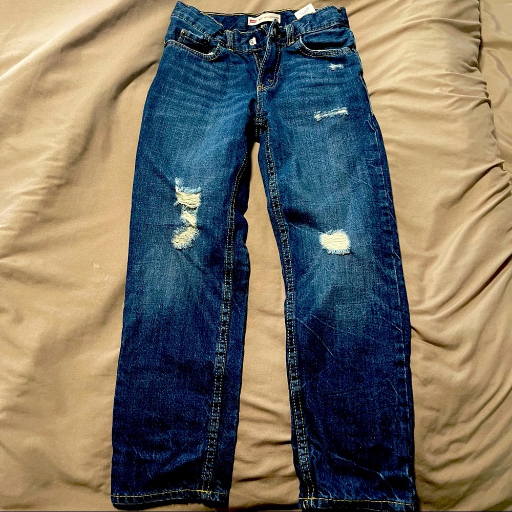 Boys Levi Blue Jeans Size 7-8 Boys.